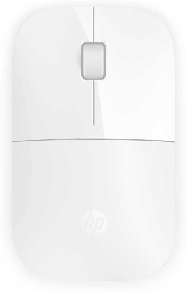 HP Z3700 - Mus - blå LED - trådlös - 2,4 GHz - trådlös mottagare (USB) - vit (V0L80AA#ABB)