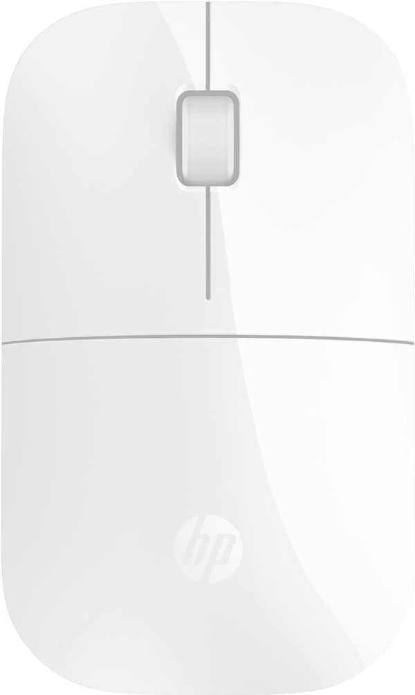 HP Z3700 - Mus - blå LED - trådlös - 2,4 GHz - trådlös mottagare (USB) - vit (V0L80AA#ABB)