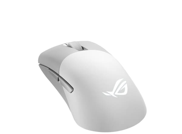 ASUS ROG Keris Wireless AimPoint, Oikeakätinen, Optinen, RF Wireless + Bluetooth + USB Type-C, 36000 DPI, Valkoinen