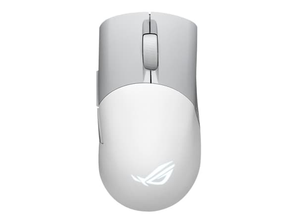 ASUS ROG Keris Wireless AimPoint, Oikeakätinen, Optinen, RF Wireless + Bluetooth + USB Type-C, 36000 DPI, Valkoinen