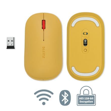 Leitz SureTrack langaton Bluetooth-tietokonehiiri - Bluetooth tai 2,4 GHz USB-A Dongle-liitäntä Windowsille, Androidille ja Applelle - Sisältää akun -