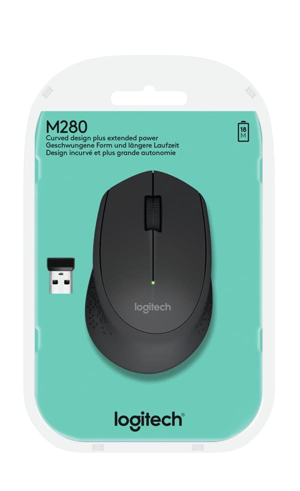 Logitech M280 - Trådløs mus - Sort