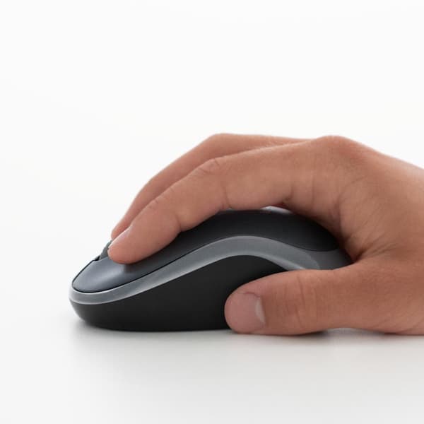 Logitech Wireless Mouse M185 - Mus - trådlös - USB - trådlös mottagare (USB) - röd (910-002240)