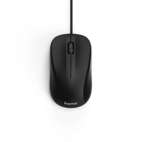 Hama 3-knapps optisk mus "MC-300", med kabel, svart