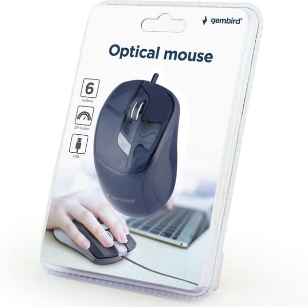 Gembird - Optisk mus USB sort
