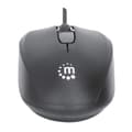 Miniatyrbild 5 av 7: MANHATTAN Comfort II USB-A optisk mus, tre knappar + rullhjul, 1000 dpi, Ambidextrous, 1,2 m kabel, svart (190190)