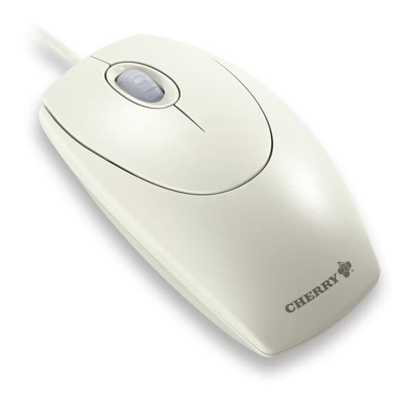 CHERRY M-5400 WheelMouse Optisk - Mus - höger- och vänsterhänt - optisk - 3 knappar - trådbunden - PS/2, USB - ljusgrå Grå