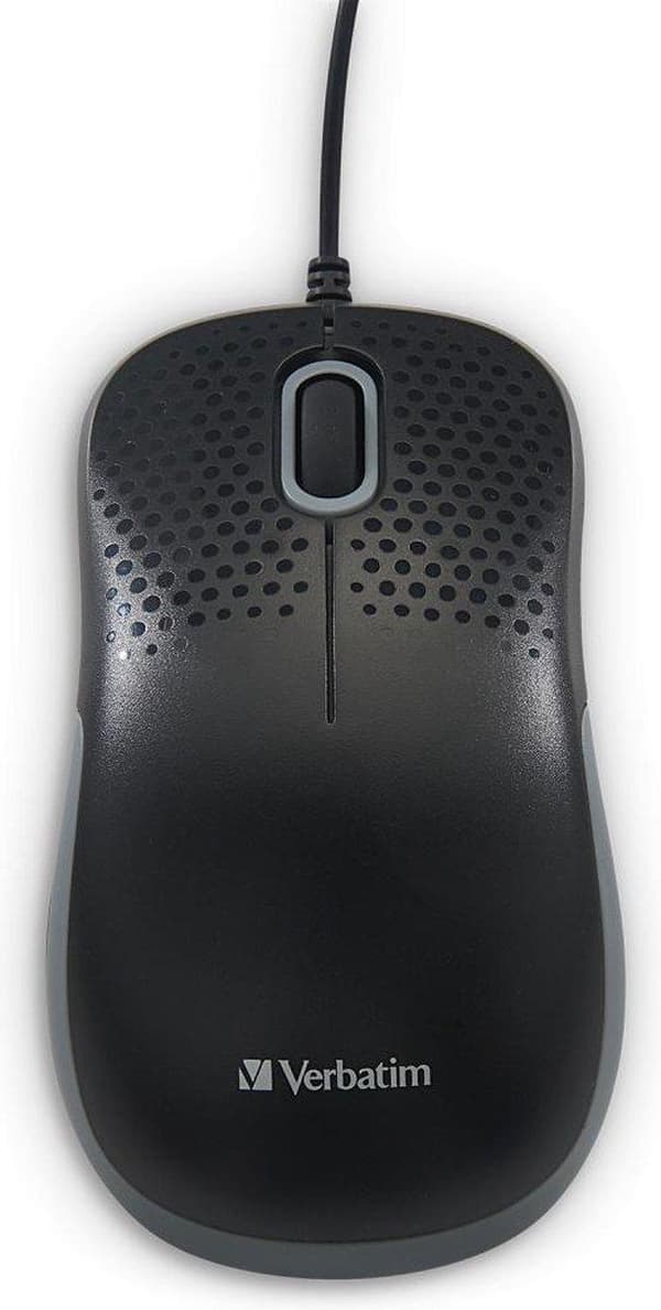 Verbatim 49024 Mus USB Type-A Optisk 1000 DPI Högerhänt Svart