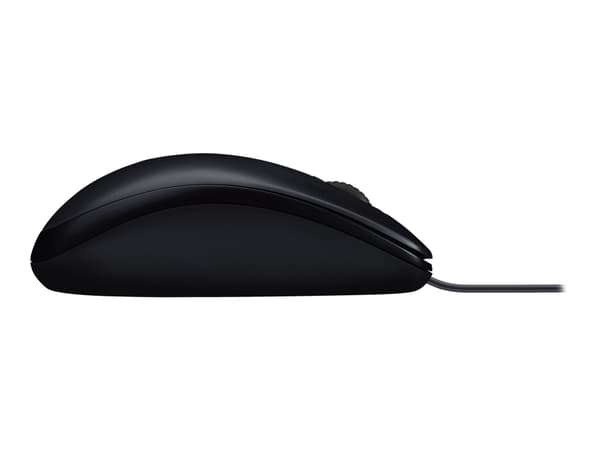 Logitech M100 - Mus - høyre- og venstrehåndet - optisk - 3 knapper - kablet - USB - svart