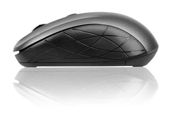 iBOX Rosella Pro - Mus - høyre- og venstrehåndet - optisk - 3 knapper - trådløs - 2.4 GHz - USB trådløs mottaker - grå - hengeboks