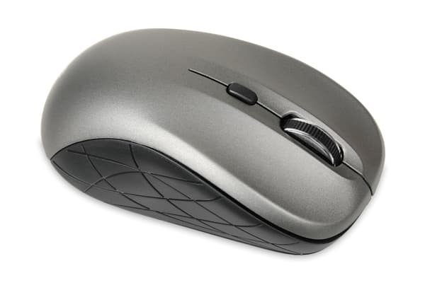 iBOX Rosella Pro - Mus - høyre- og venstrehåndet - optisk - 3 knapper - trådløs - 2.4 GHz - USB trådløs mottaker - grå - hengeboks