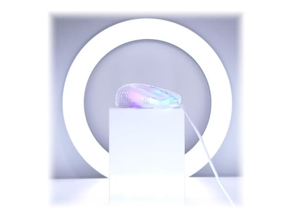 Xtrfy MZ1 - Mus - optisk - kabelansluten - USB - vit skena