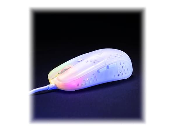 Xtrfy MZ1 - Mus - optisk - kabelansluten - USB - vit skena