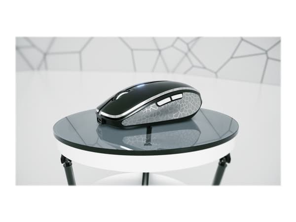 CHERRY MW 8C ADVANCED - Mus - ergonomisk - optisk - 6 knappar - trådlös - 2.4 GHz, Bluetooth 4.0 - trådlös USB-mottagare - svart