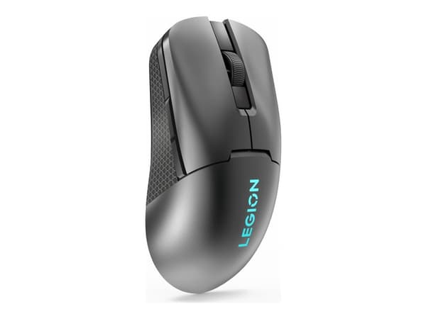 Lenovo Legion M600s - Mus - Qi - høyre- og venstrehåndet - optisk - 6 knapper - trådløs, kablet - 2.4 GHz, USB-C, Bluetooth 5.0 - steingrå - løsvekt