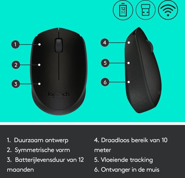 Langaton Logitech B170 -hiiri