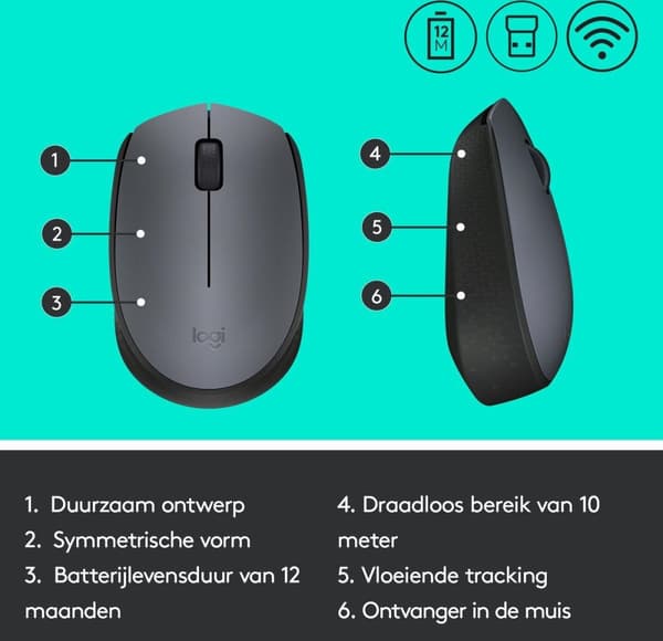 Langaton Logitech M170 -hiiri