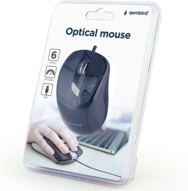 Gembird - Optisk mus USB svart