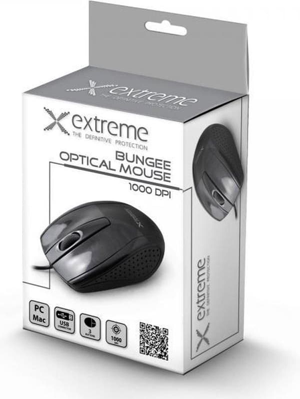 Extreme XM110K mus USB Typ-A Optisk 1000 DPI Högerhänt