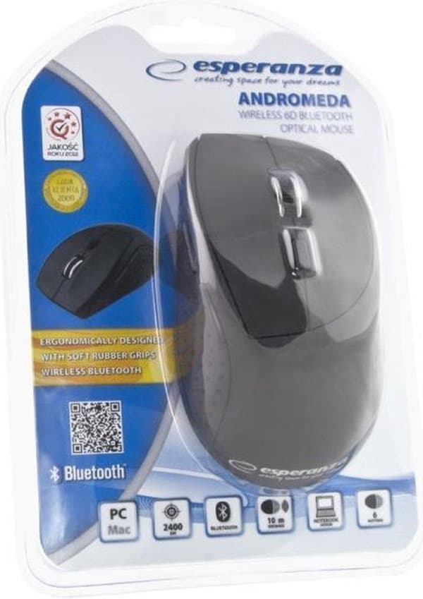 Esperanza EM123K mus Højrehåndet Bluetooth 2400 DPI