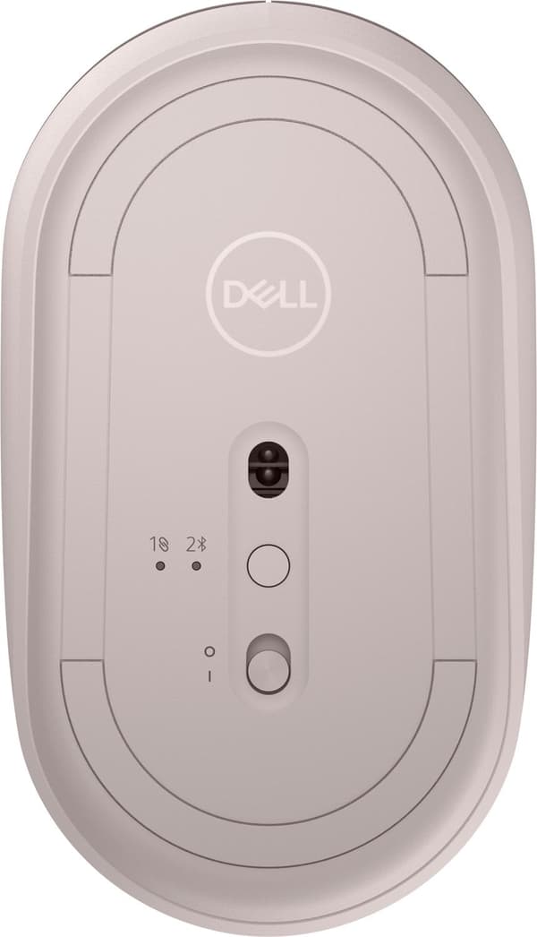 Dell MS3320W - Mus - optisk lysdiod - 3 knappar - trådlös - 2,4 GHz, Bluetooth 5.0 - trådlös mottagare (USB) - askrosa - detaljhandel - kartong - med