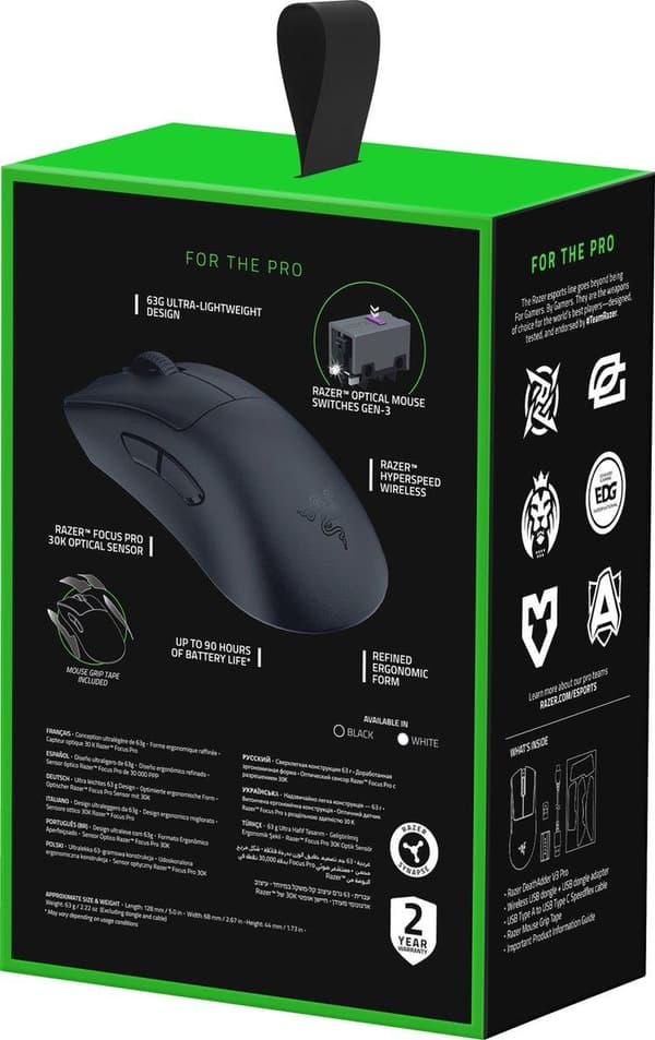 Razer DeathAdder V3 Pro pelihiiri - musta