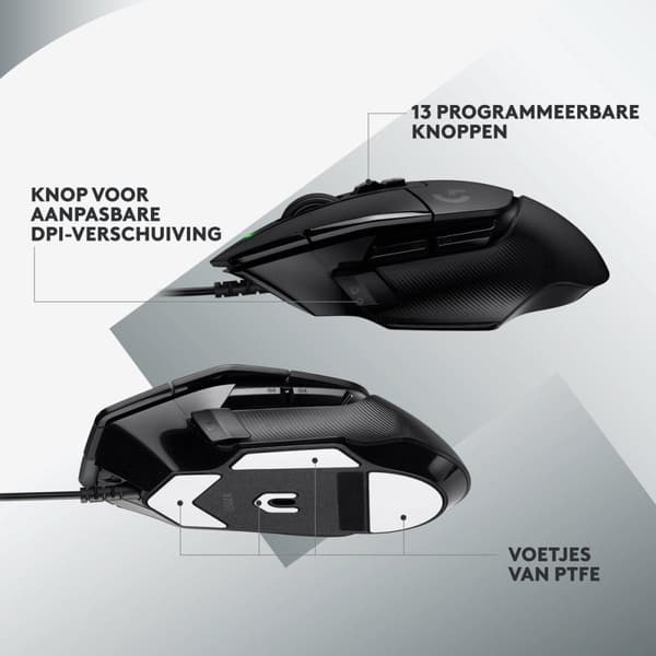 Logitech G502 X - Wired Gaming Mus - Högerhänt - Optisk - Svart