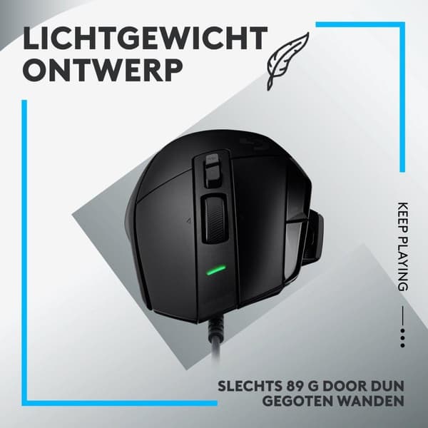 Logitech G502 X - Wired Gaming Mus - Högerhänt - Optisk - Svart