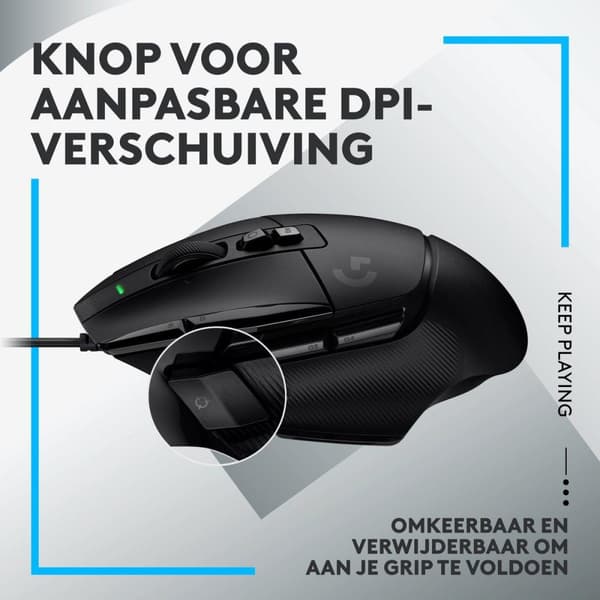 Logitech G502 X - Wired Gaming Mus - Högerhänt - Optisk - Svart