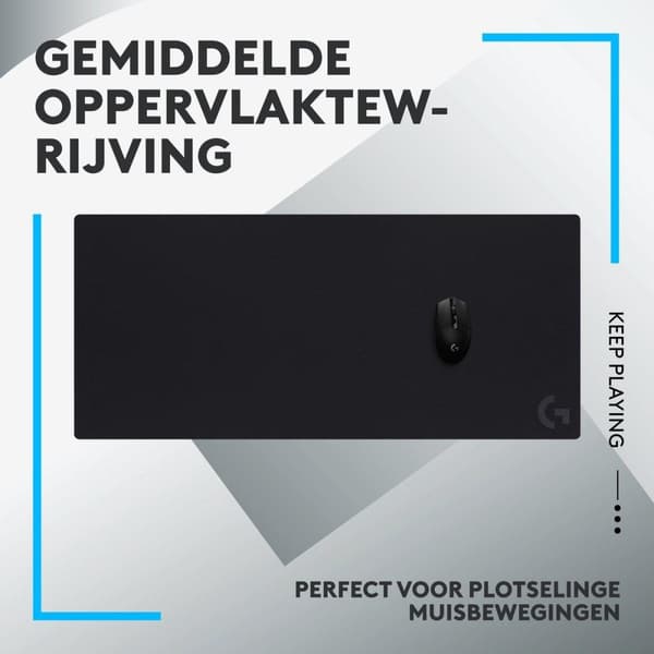Logitech G840 XL - Stof Gaming Mouse Pad - 900 x 400 x 3 mm - Sort