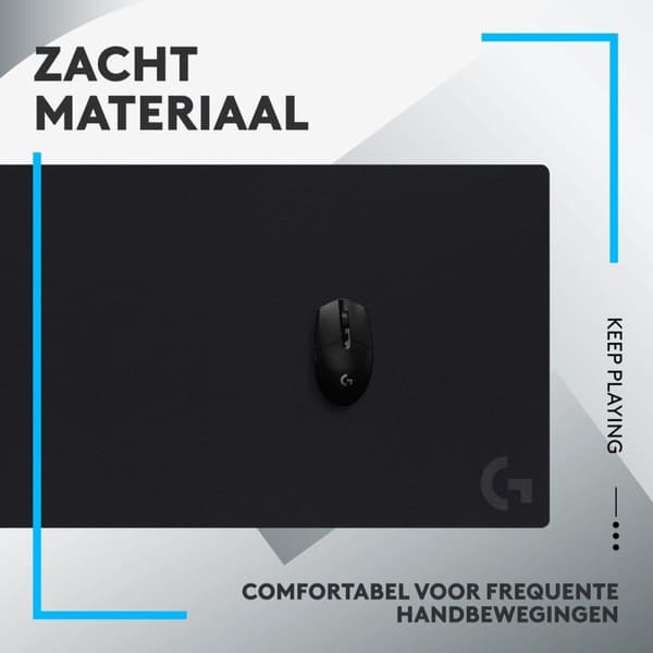 Logitech G840 XL - Stof Gaming Mouse Pad - 900 x 400 x 3 mm - Sort