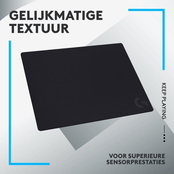 Logitech G740 Large - Tyg spelmusmatta - 460 x 400 x 5 mm - Svart