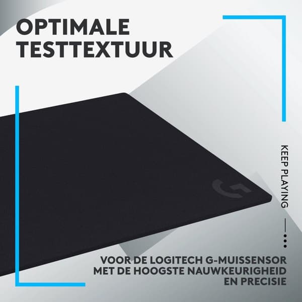 Logitech G740 Large - Tyg spelmusmatta - 460 x 400 x 5 mm - Svart