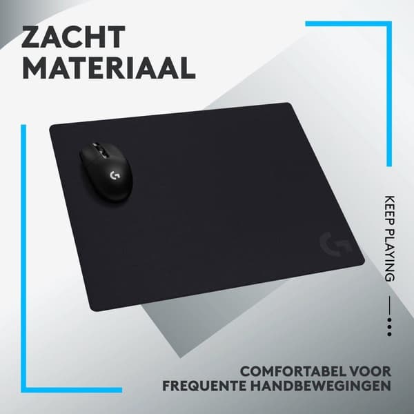 Logitech G740 Large - Tyg spelmusmatta - 460 x 400 x 5 mm - Svart