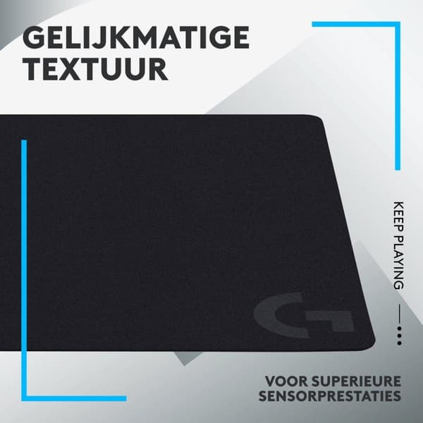 Logitech G240 - Stof til gaming musemåtte - 340 x 280 x 1 mm - Sort