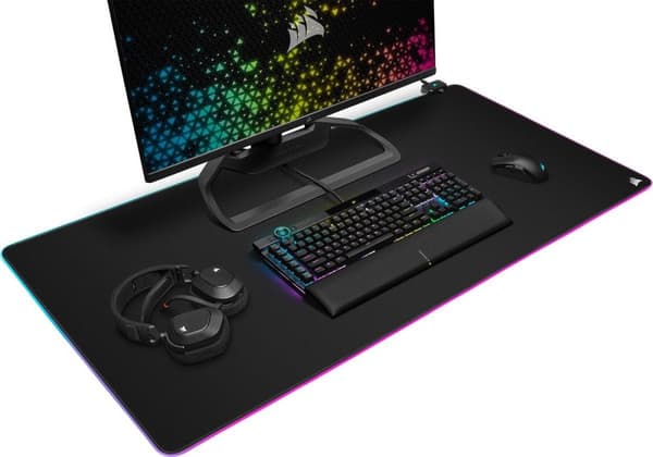 Corsair MM700 - Stor gaming musemåtte - RGB - Tekstil - Extended 3XL - Sort