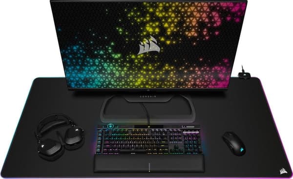 Corsair MM700 - Stor gaming musemåtte - RGB - Tekstil - Extended 3XL - Sort