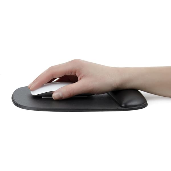 StarTech.com Mouse Pad with Hand rest, 6.7x7.1x 0.8" (17x18x2cm), Ergonomic Mouse Pad with Wrist Support, Desk Wrist Pad w/ Non-Slip PU Base, Cushione