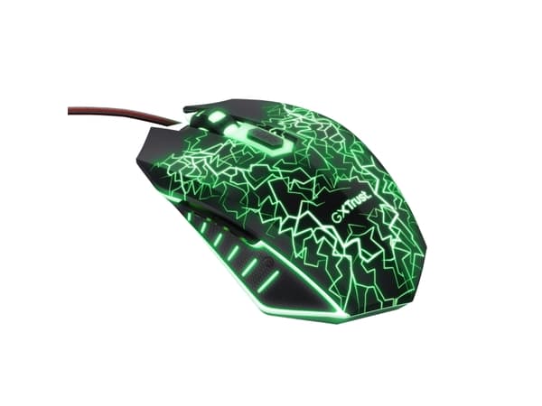 Trust Gaming GXT 783X - Mus - 6 knappar - kabelansluten - USB-A - svart - med mouse pad