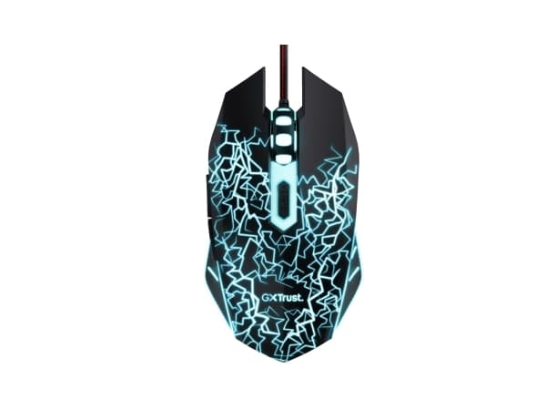 Trust Gaming GXT 783X - Mus - 6 knappar - kabelansluten - USB-A - svart - med mouse pad