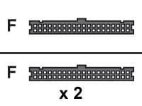 HP - IDE / EIDE-kabel - 40 pin IDC (hunn) til 40 pin IDC (hunn) - 32 cm - for Business Desktop d530 (CMT, SFF); Workstation xw4100