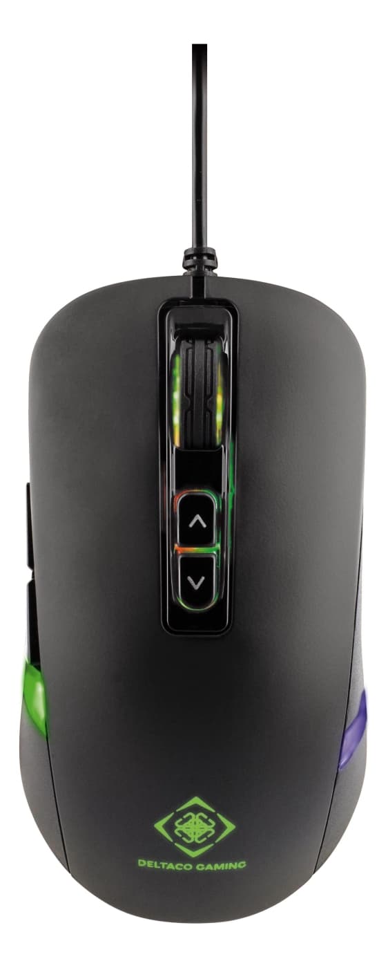 DELTACO GAMING optinen hiiri, 7 painiketta, LED-valaistus, musta