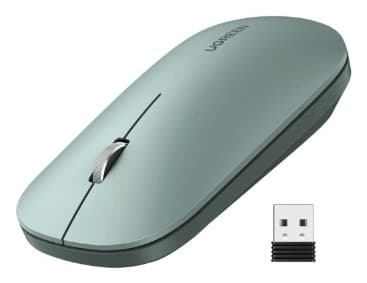 Ugreen 90374, Ambidextrous, Optisk, RF Trådlös, 4000 DPI, Grön