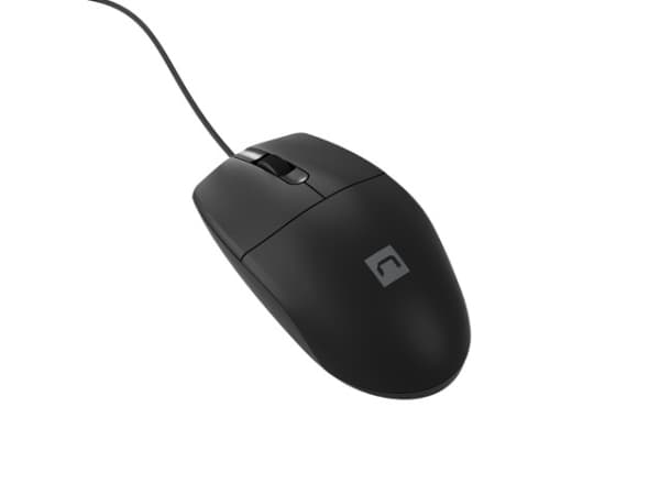 NATEC Ruff Plus, högerhand, Optisk, USB Type-A, 1200 DPI, Svart