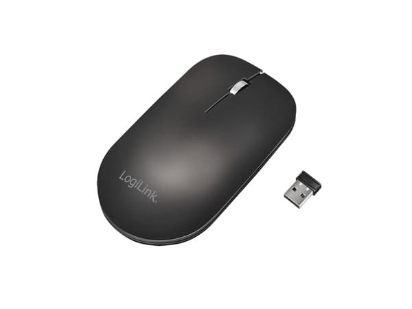 LogiLink Mouse, Wireless 2.4G, 3-button, black