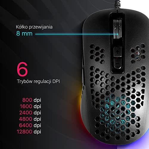 Pelihiiri, optinen, langallinen hiiri DEFENDER GM-620L SHEPARD 12800dpi 7P RGB