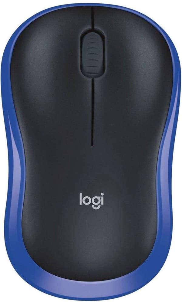 Logitech trådlös mus M185 Svart, Blå