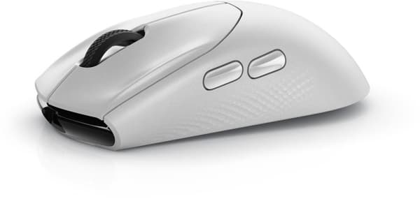 DELL Alienware Tri-Mode Gaming Mouse AW720M - Mus - optisk - 8 knappar - trådlös, trådbunden - USB, 2,4 GHz, Bluetooth 5.1 - Lunar Light (AW720M-W-DEA