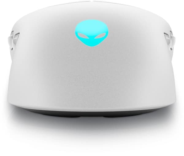 DELL Alienware Tri-Mode Gaming Mouse AW720M - Mus - optisk - 8 knappar - trådlös, trådbunden - USB, 2,4 GHz, Bluetooth 5.1 - Lunar Light (AW720M-W-DEA