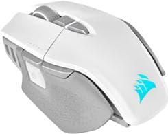 CORSAIR Gaming M65 RGB ULTRA TRÅDLØS - Mus - optisk - 8 knapper - trådløs, kablet - Bluetooth, 2,4 GHz - trådløs modtager (USB) - hvid Sølv, Hvid